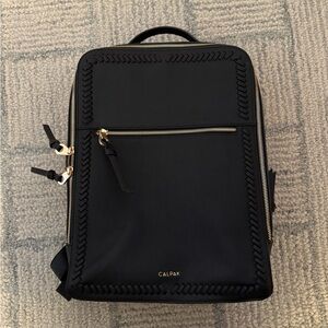 Calpak Black Women’s Kaya 15 inch Laptop Backpack with Gold Accents